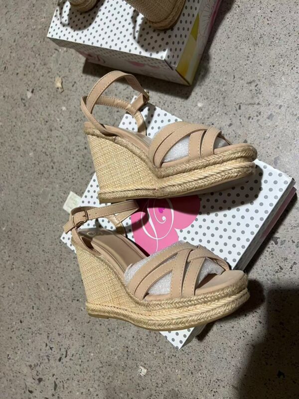 ZJ0160045GG Two tone wedge heel women's sandals