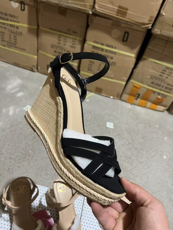 ZJ0160045GG Two tone wedge heel women's sandals