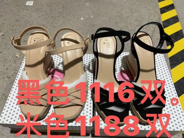 ZJ0160045GG Two tone wedge heel women's sandals
